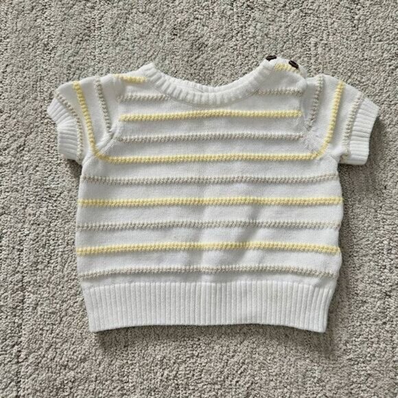 3/$15 Janie and Jack Crocheted White Baby Sweater Size 3-6 months - Picture 1 of 4
